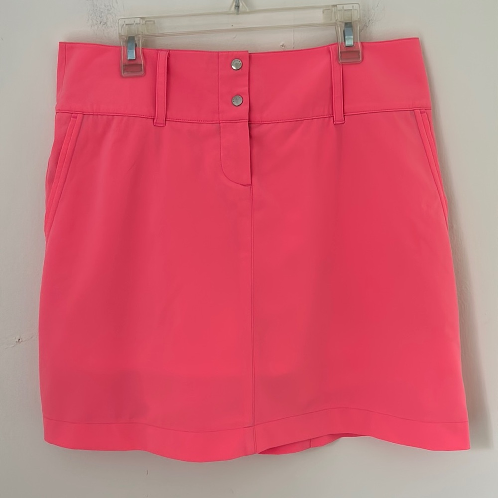 Annika Cutter & Buck Bright Salmon Sport Skort sz 4